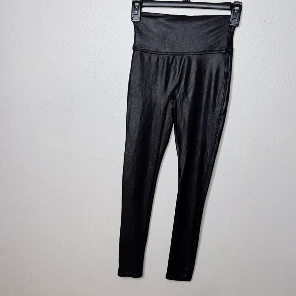 SPANX Faux Leather Leggings Black Womens Size Small